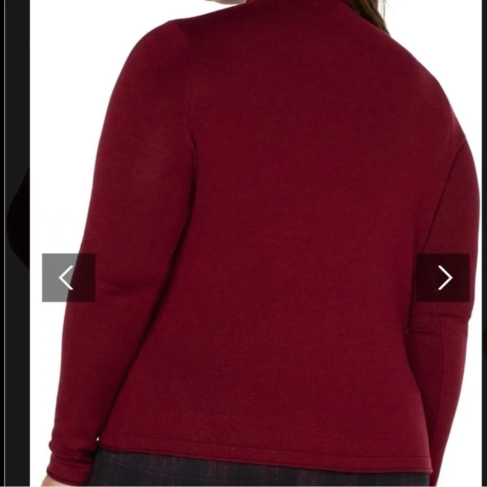 Liverpool Lis Angeles Sweater Women Mock Neck Rolled Hem Long Sleeves Size 1X